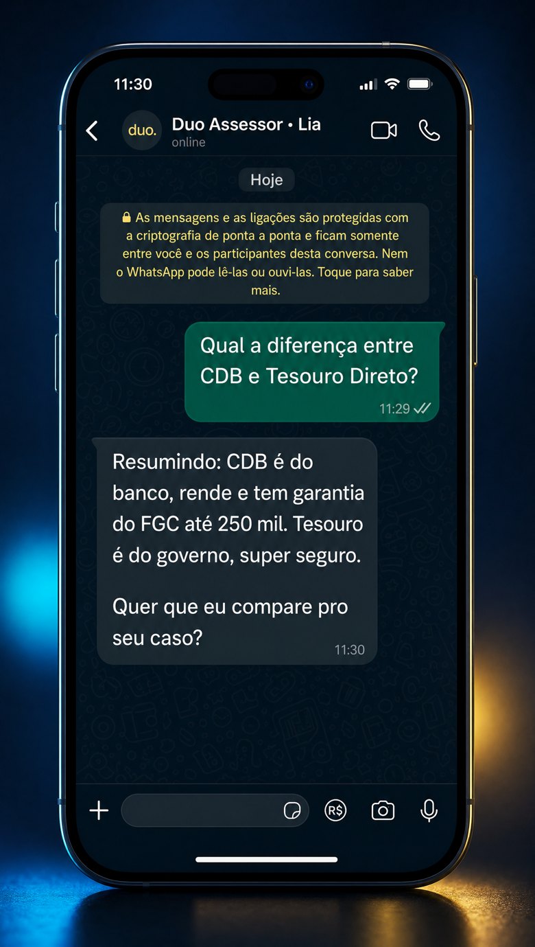 Lia explica a diferença entre CDB e Tesouro
